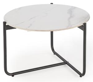 Konferenční stolek Acuna S (bílý mramor + černá). 1092429