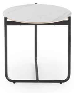 Konferenční stolek Acuna (bílý mramor + černá). 1092428