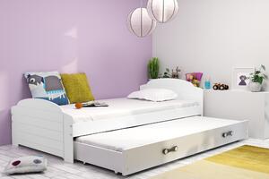 BMS Group Dětská postel s přistýlkou Lili 2 - 200x90 Bílá/grafit