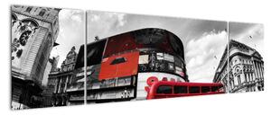Červený autobus v Londýně - obraz (170x50cm)
