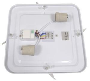 Stropní svítidlo se senzorem WILTON 2xE27/60W/230V 33x33 cm antracit