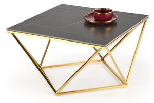 Konferenční stolek Feliciana (černý mramor + zlatá). 1092441