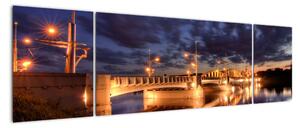Obraz osvětleného mostu (170x50cm)