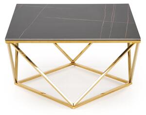 Konferenční stolek Feliciana (černý mramor + zlatá). 1092441