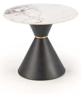 Konferenční stolek Gorro S (bílý mramor + černá). 1092444