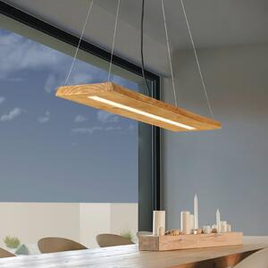 Trio Lighting Brad LED závěsné světlo ze dřeva, stmívatelný, Světlé dřevo, Obývací pokoj / jídelna, Dřevo, Moderní
