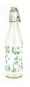 Skleněná láhev s patentním uzávěrem TORO 540ml lyžaři