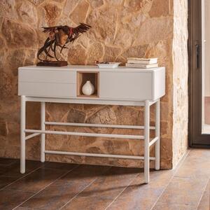 Krémově bílý lakovaný toaletní stolek Teulat Corvo 120 x 35 cm
