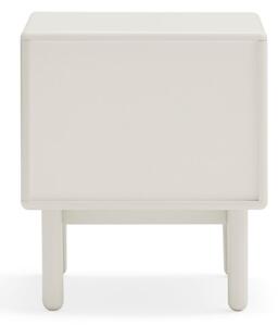 Krémově bílý lakovaný noční stolek Teulat Corvo 48 x 35 cm