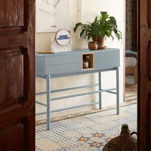 Modrošedý lakovaný toaletní stolek Teulat Corvo 120 x 35 cm