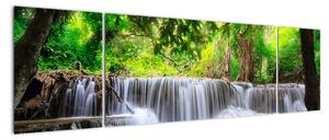 Vodopád - moderní obraz (170x50cm)