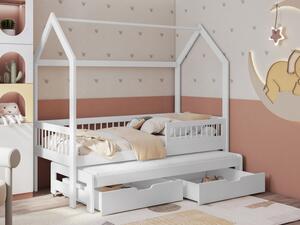 Dětská postel s úložným prostorem Karlix 80, Barva:: bíla / bíla Mirjan24 5903211341700