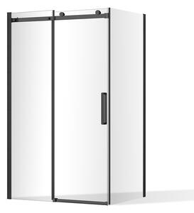 Roltechnik Outlet Posuvné sprchové dveře OBZD2 a pevná stěna OBZB Varianta: šířka dveří: 120 cm, šířka pevné stěny: 80 cm, profily: brillant, výplň: transparent, kód produktu: OBZD2-120_OBZB-80_LH, profily: brillant, výplň: transparent