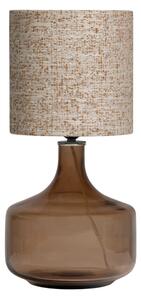 Hoorns Hnědá skleněná stolní lampa Lina 40 cm