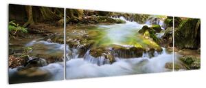 Řeka v lese - obraz (170x50cm)