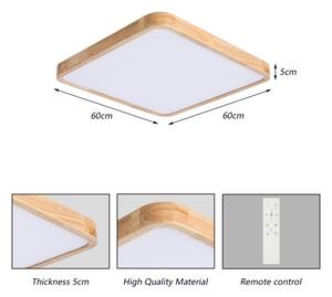 Brilagi - LED Stmív. svítidlo WOODLINE SQUARE LED/80W/230V dub 60x60 cm + DO
