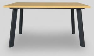 Rozkládací jídelní stůl KERNO 150/190x80 cm dub craft/černá
