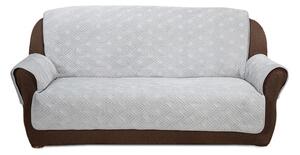 Přehozy s područkami CRYSTAL šedé trojkřeslo - sedák 170 cm