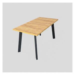 Rozkládací jídelní stůl KERNO 150/190x80 cm dub craft/černá