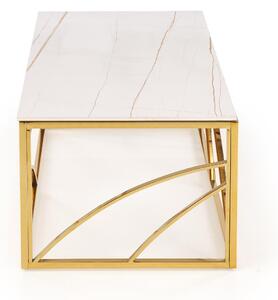 Konferenční stolek Un 3 (bílý mramor + zlatá). 1092468