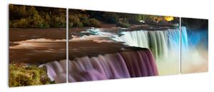 Abstraktní vodopády - obraz (170x50cm)