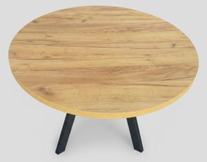 Rozkládací jídelní stůl CENTRO 100/140x77 cm dub craft/černá