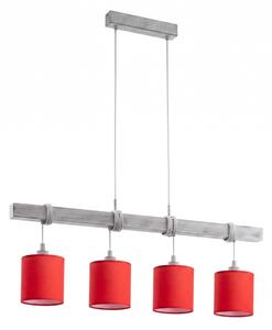 Brilagi - LED Lustr na lanku NUBILA 4xE27/60W/230V šedá/červená
