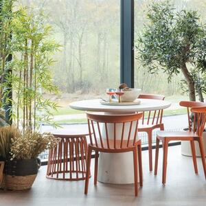 Hoorns Terakotově červený plastový zahradní odkládací stolek Brian 50 cm