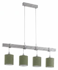 Brilagi - LED Lustr na lanku NUBILA 4xE27/60W/230V šedá/zelená