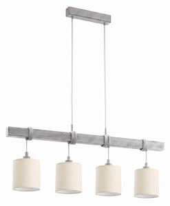 Brilagi - LED Lustr na lanku NUBILA 4xE27/60W/230V šedá/krémová