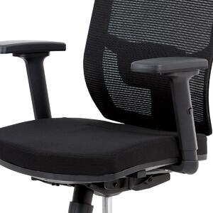 Kancelářská židle, KA-B1083 BK synchronní mech., černá látka, kovový kříž