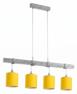 Brilagi - LED Lustr na lanku NUBILA 4xE27/60W/230V šedá/žlutá