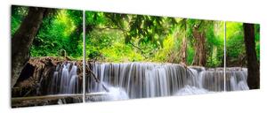 Abstraktní obraz vodopádů (170x50cm)