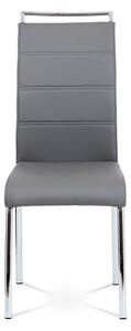 Jídelní židle DCL-403 GREY koženka šedá, boky bílé, chrom