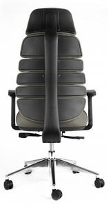 Kancelářská ergonomická židle SPINE s podhlavníkem — látka, nosnost 130 kg, více barev Zelená