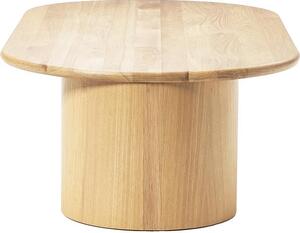 Oválný konferenční stolek z dubového dřeva Didi