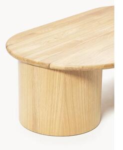 Oválný konferenční stolek z dubového dřeva Didi