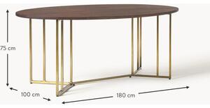 Oválný jídelní stůl z mangového dřeva Luca, různé velikosti