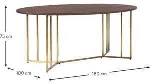 Oválný jídelní stůl z mangového dřeva Luca, různé velikosti