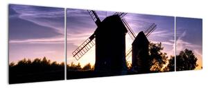 Větrné mlýny - obraz (170x50cm)