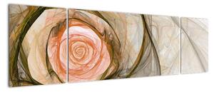 Abstraktní růže - obraz (170x50cm)