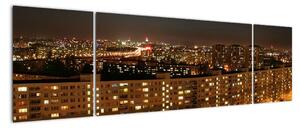 Noční město - obraz (170x50cm)