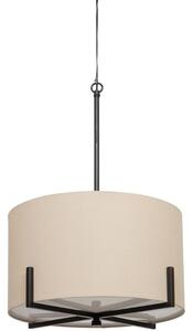 Hoorns Béžové lněné závěsné světlo Lolien 53 cm