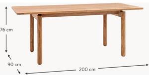 Jídelní stůl z akáciového dřeva Cannes, 200 x 90 cm