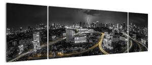 Noční město - obraz (170x50cm)