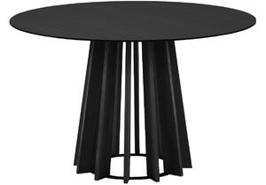 Černý dubový jídelní stůl Micadoni Mojave 120 cm