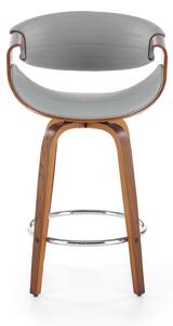 Barová židle Hannah (šedá + ořech). 1092580