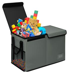 KONDELA Skládací úložný box, černá, DETER