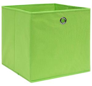 Úložné boxy 10 ks zelené 32 x 32 x 32 cm textil