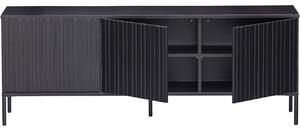 Hoorns Černý borovicový TV stolek Gravia 150 x 44 cm